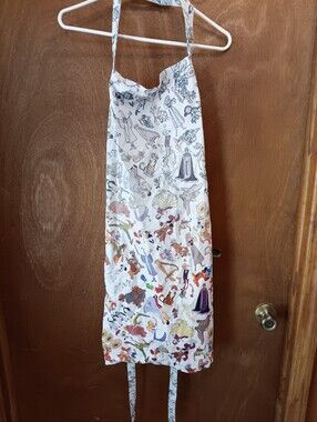 Disney Ink & Paint Tag - White with Multicolor Print Apron